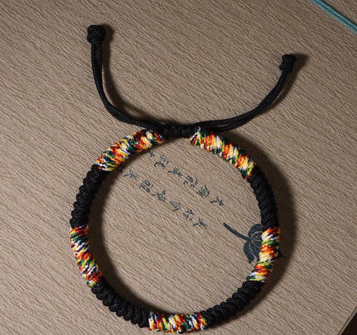 Tibetan Buddhist Good Luck Bracelet Black Thread