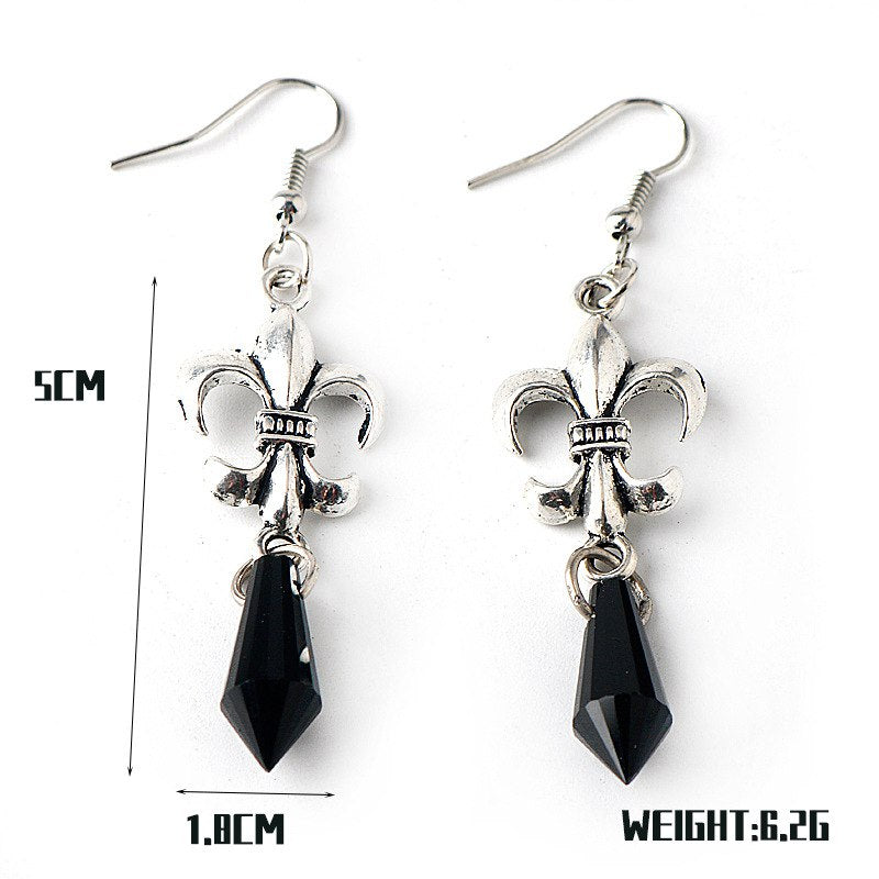 Fleur De Lys Dangle Earrings for Women