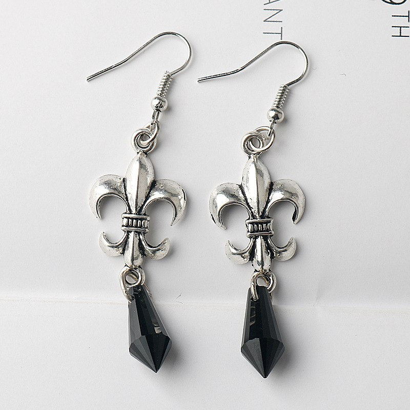 Fleur De Lys Dangle Earrings for Women