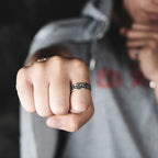 Adjustable Men's Viking Runes Ring 1