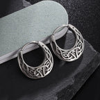 Boucles d'Oreilles Créoles Viking Nordique argent