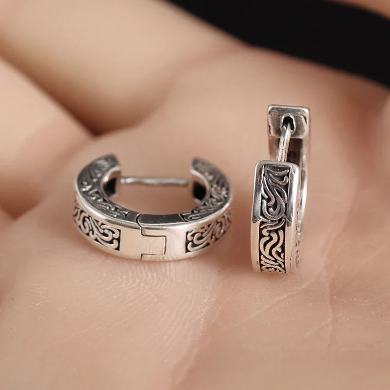 Nordic Viking Hoop Earrings