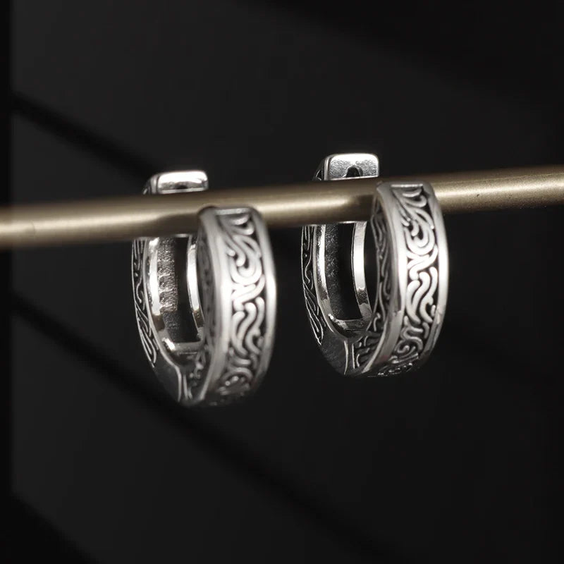 Nordic Viking Hoop Earrings