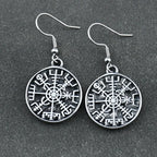 Boucles d'Oreilles Pendantes Boussole Vegvisir Viking