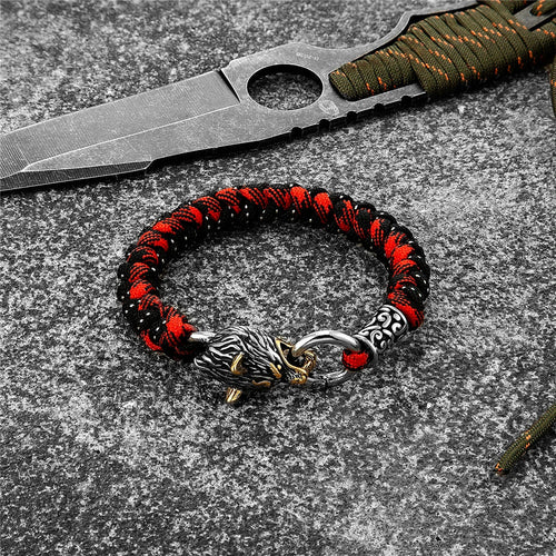 Fenrir Survival Bracelet - Viking Wolf Paracord Bracelet 2