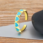 Bague 6 Coeurs Femme Or