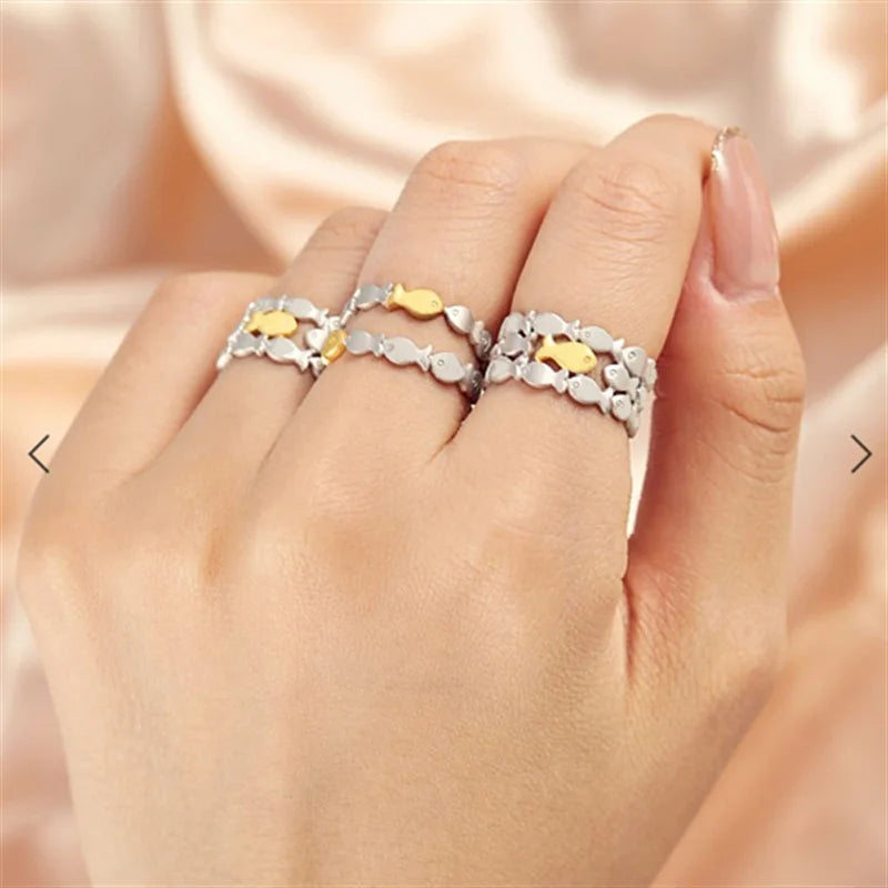 Against the Current Small Fish Ring 