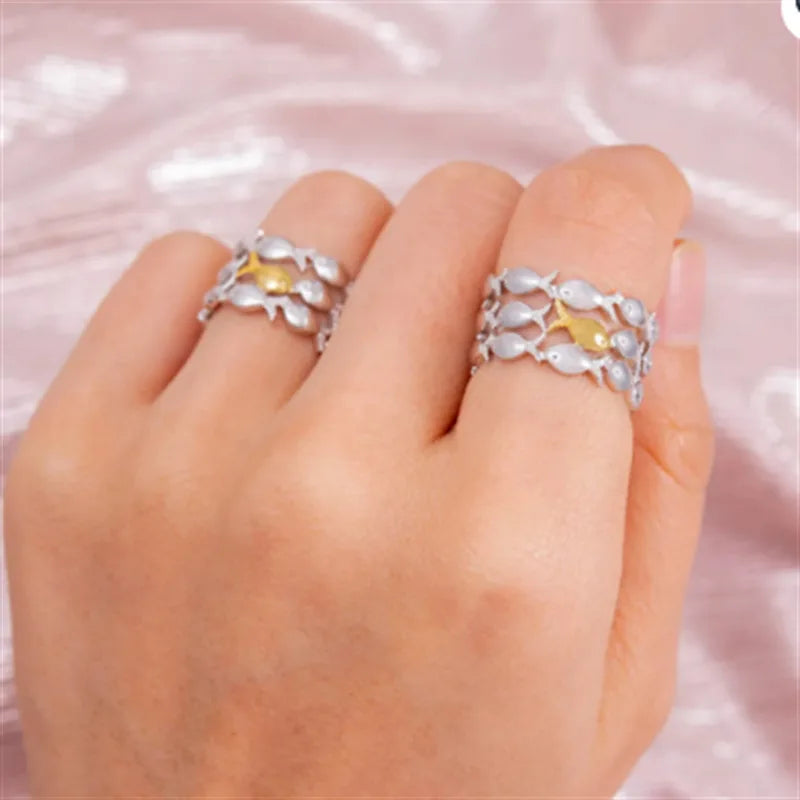 Against the Current Small Fish Ring 
