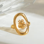 Bague large abeille pour femme
