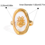Bague large abeille pour femme