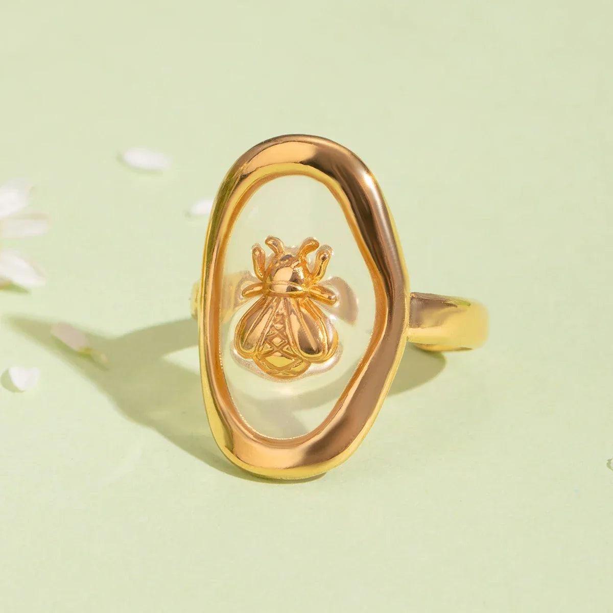Bague large abeille pour femme