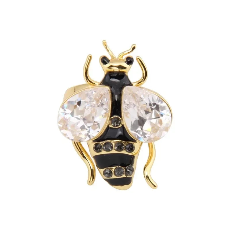 Bague abeille femme noir