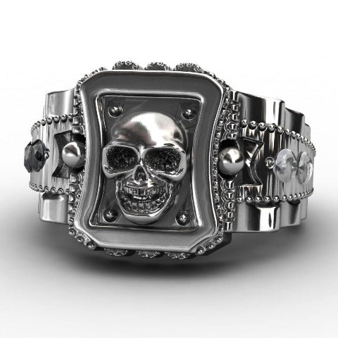 Bague Acier Tête de Mort