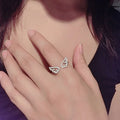 Bague ailes d'ange avec strass