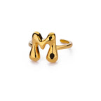 Bague ajustable personnalisée avec initiale m