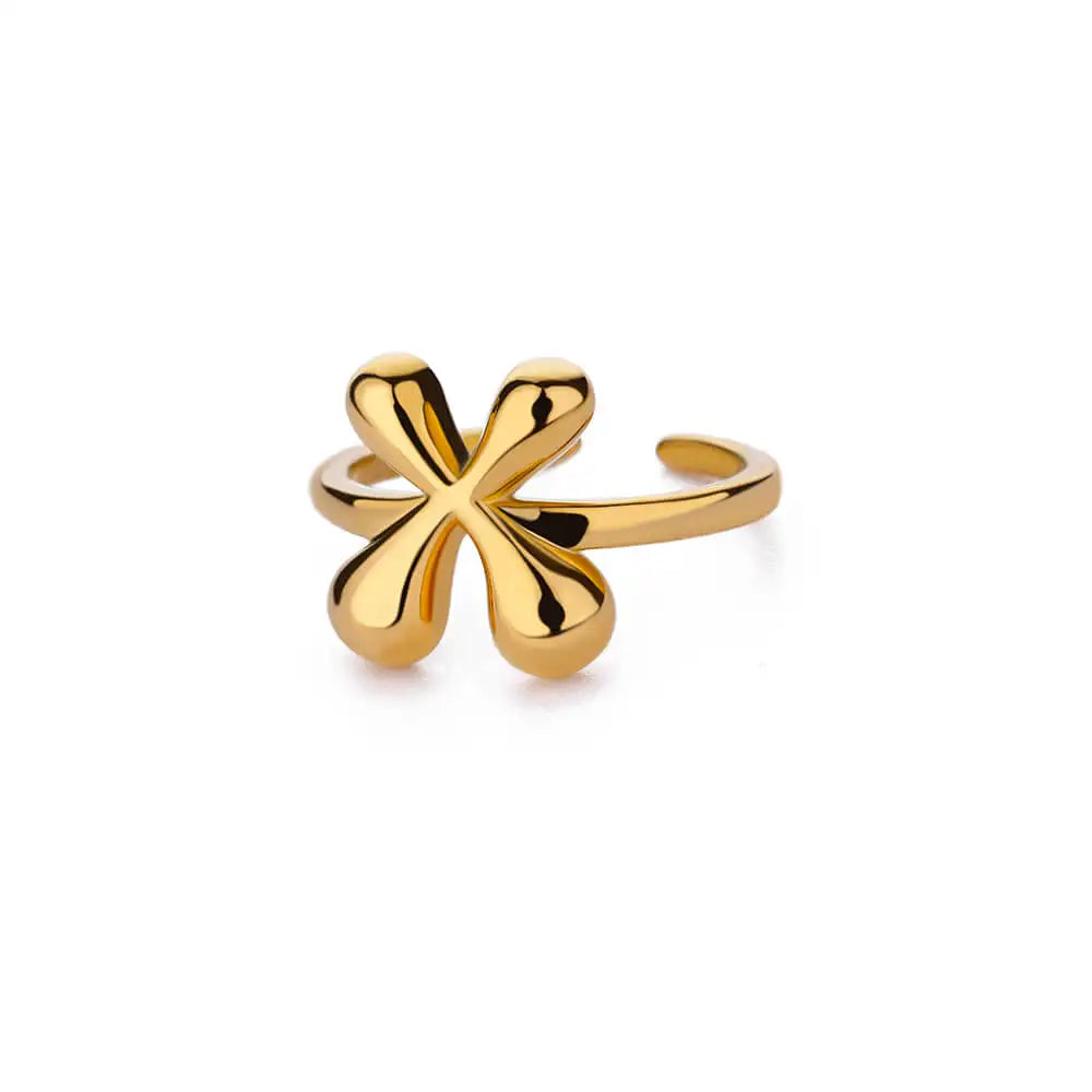 Bague ajustable personnalisée avec initiale x