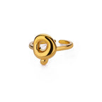 Bague ajustable personnalisée avec initiale q