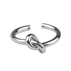 Bague ajustable noeud argent