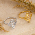Adjustable Ring Witch's Knot Eternal Protection 
