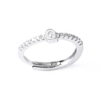 Bague ajustable pour femme avec initiale - lettre