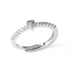 Bague ajustable pour femme avec initiale - lettre