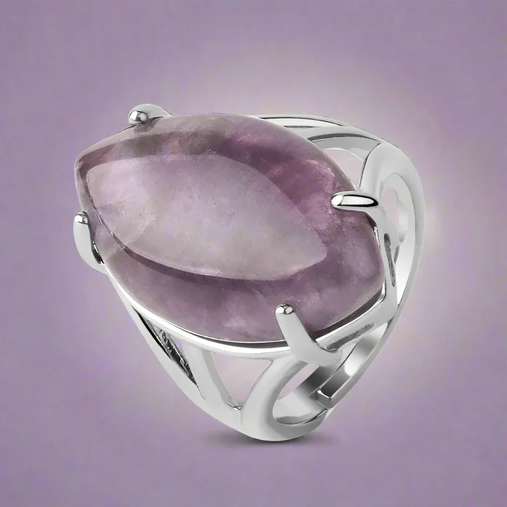 Silver Amethyst Ring for Women