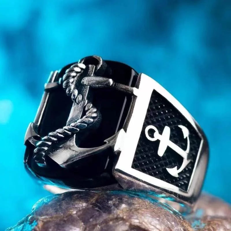 Bague ancre homme