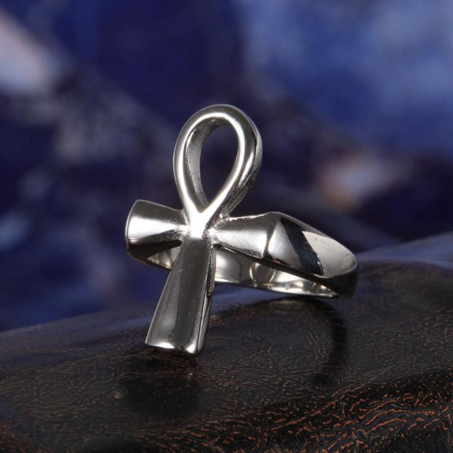 Egyptian Ankh Silver Ring
