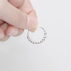 Anti-Stress Ring Band with Spinning Beads for Men or Women silver