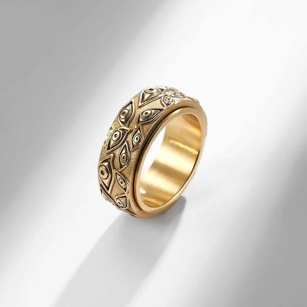 Anti-Stress Rotating Eye Ring Gold