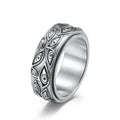 Anti-Stress Rotating Eye Ring Silver