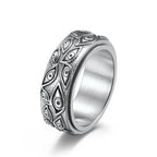 Anti-Stress Rotating Eye Ring Silver