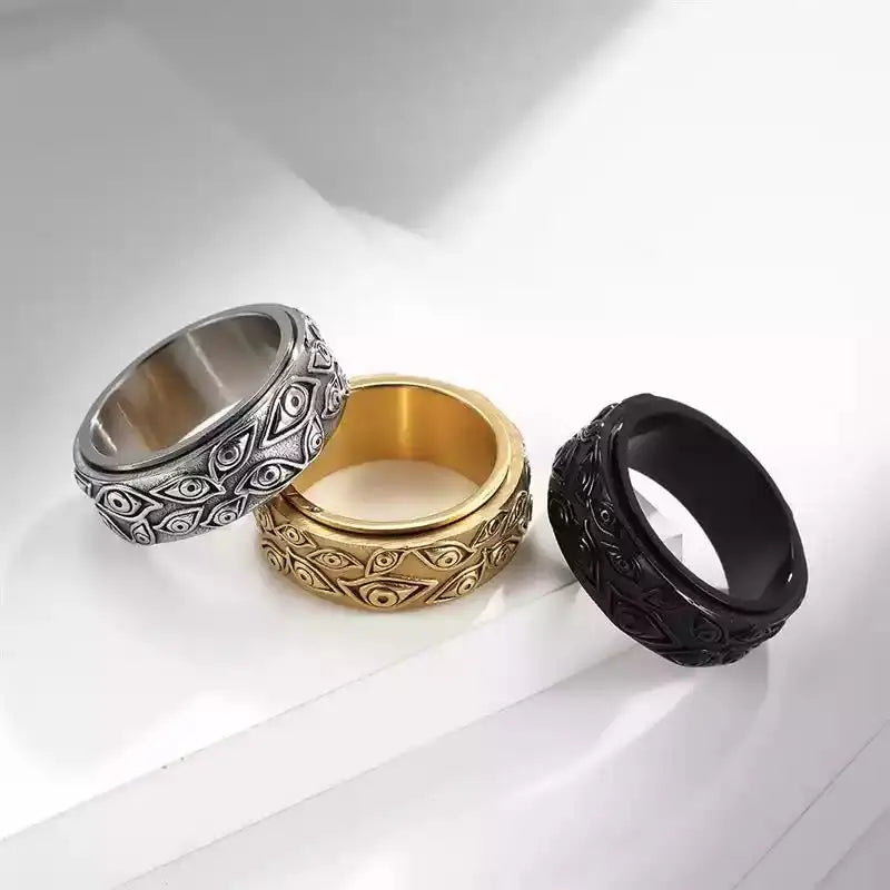 Anti-Stress Rotating Eye Ring Gold