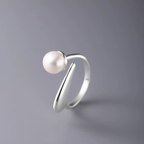 Charming Ring Band with Pearl for Women