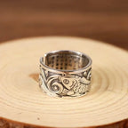 Ring Band with Ethnic Style Fish