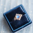 Ring Band with Moonstone Rhinestones