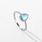Bague Anneau avec Zircon Pierre de Lune
