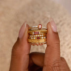 Ring Band with Zircon Birthstone