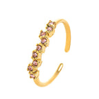 Ring Band with Zircon Birthstone