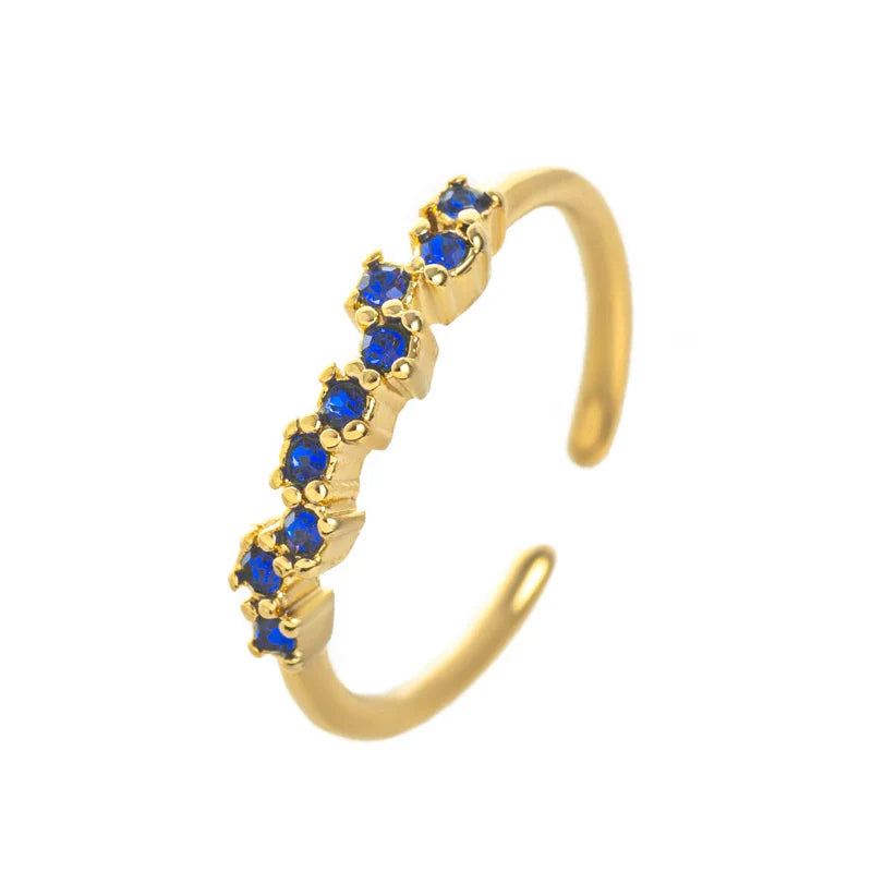 Ring Band with Zircon Birthstone