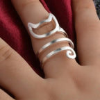Silver Cat Ring Band