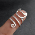 Silver Cat Ring Band