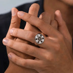 Metatron Cube Ring silver a
