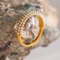 Elegant Style Ring Band with Pearls