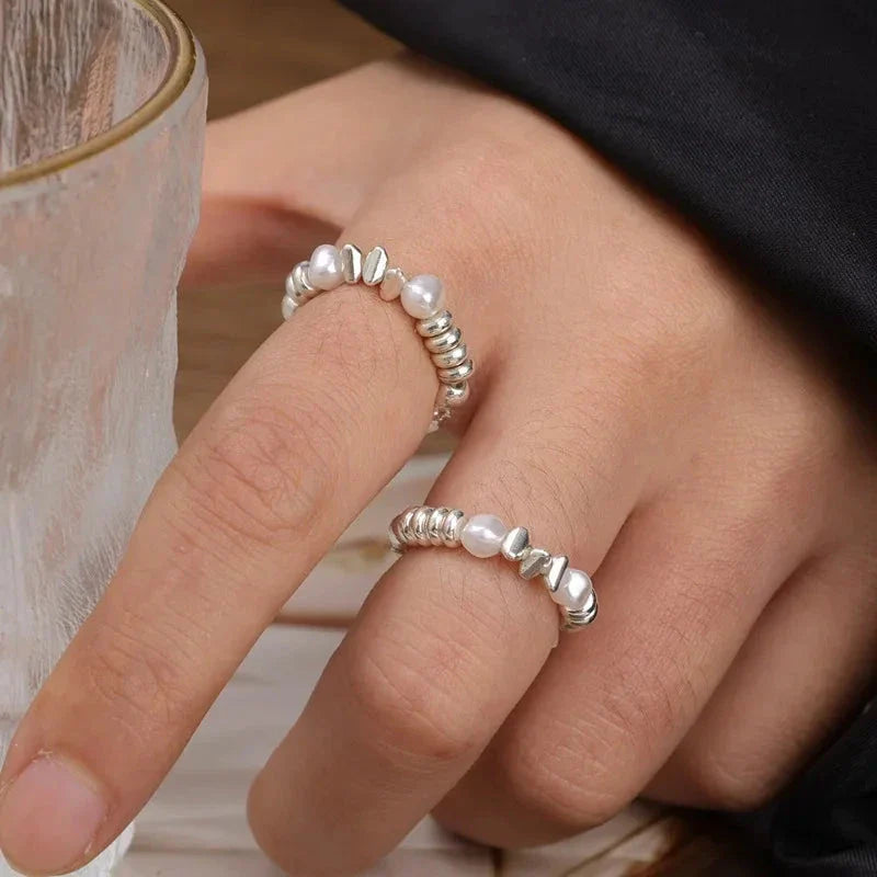 Elegant Pearl Band Ring