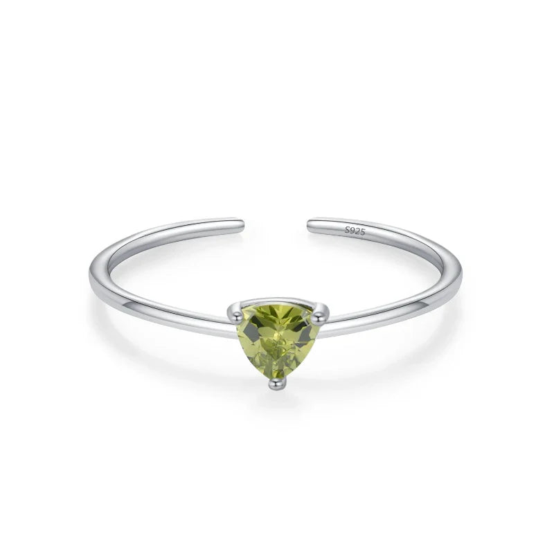 Colored Zircon Birthstone Ring Band