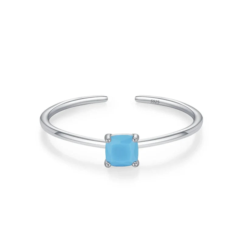 Colored Zircon Birthstone Ring Band