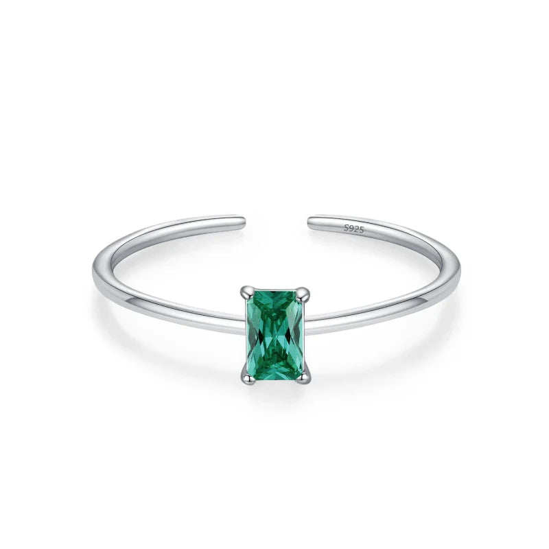 Colored Zircon Birthstone Ring Band