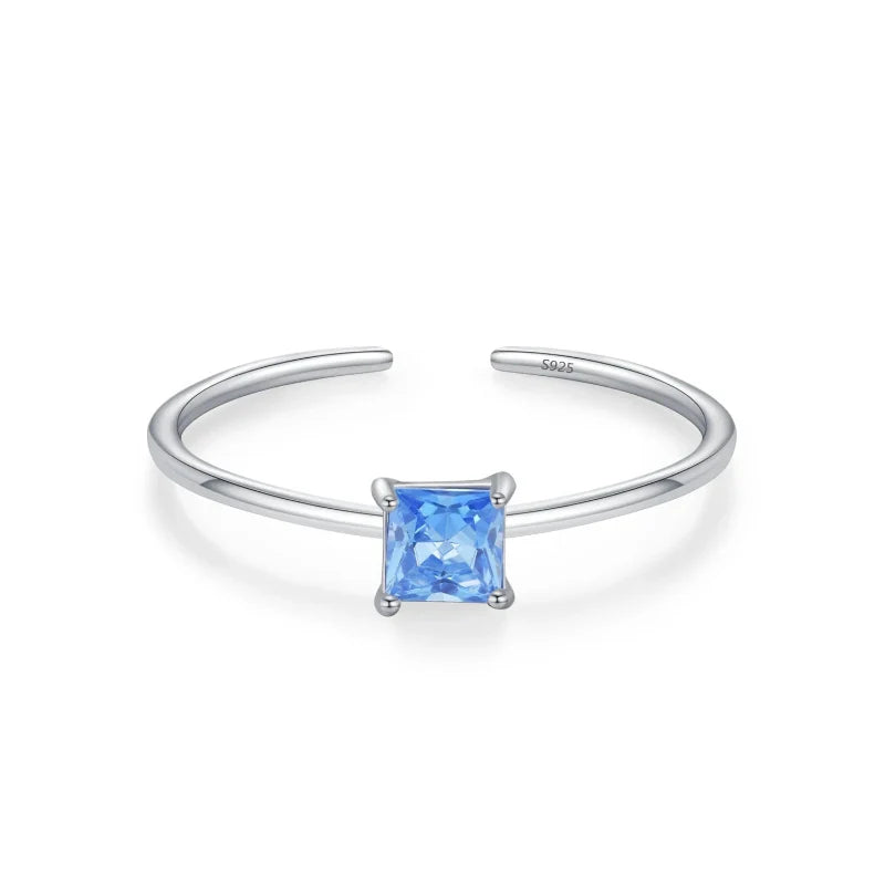 Colored Zircon Birthstone Ring Band