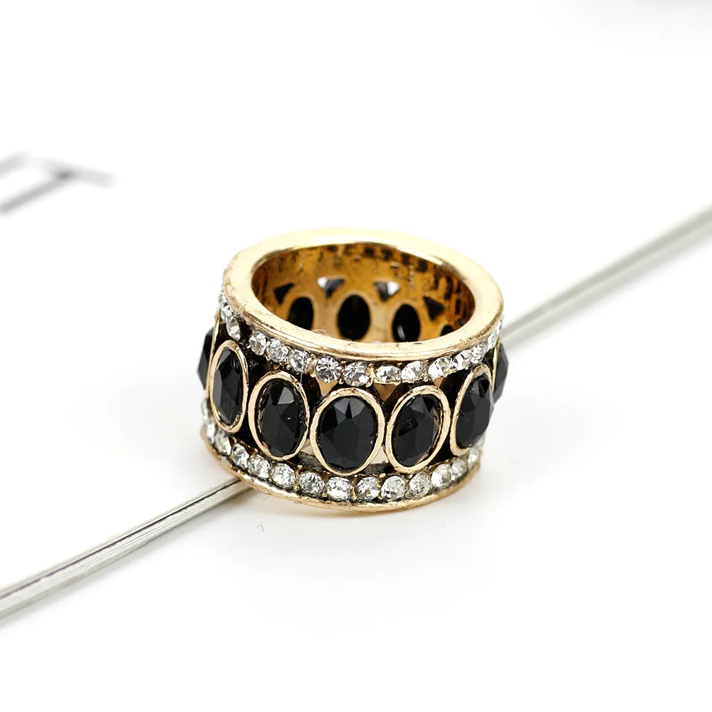 Ethnic Ring Band in Black Oriental Style